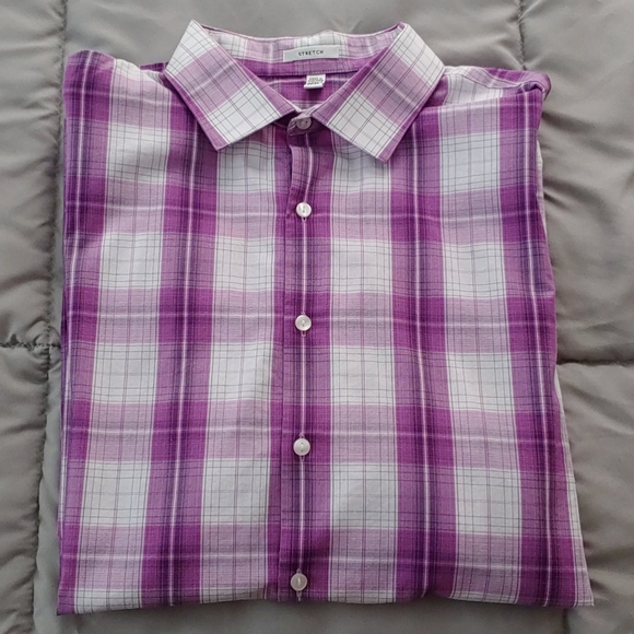 Van Heusen - wrinkle free button down plaid shirt - Picture 1 of 5